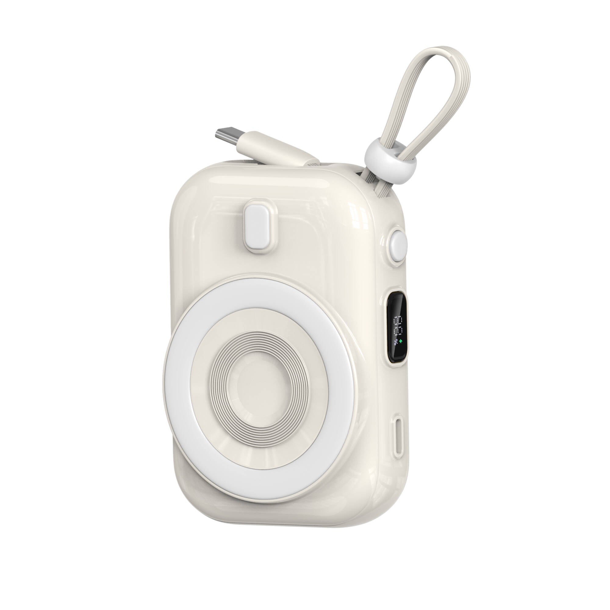 Wiwu Wi-P041 Dijital LED Göstergeli Type-C Kablolu Askılı Wireless Powerbank 10000mAh Wiwu Wi-P041 Dijital LED Göstergeli Type-C Kablolu Askılı Wireless Powerbank 10000mAh